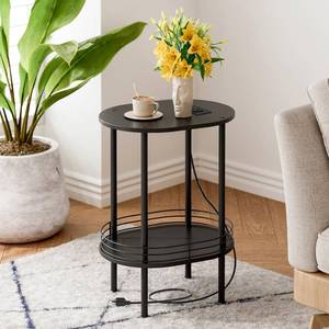 lot 1364 image: DGSANDGO Side Table with Charging Station,Side Tables Living Room,Nightstand with USB Ports and Outlets,Samll End Table for Small Space,Living Room,Bedroom, Nursery,(1PC,Black)