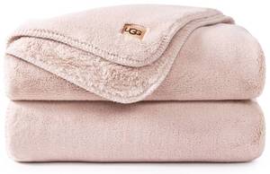 lot 1379 image: UGG Whitecap Fleece Throw Blanket, Soft Warm Throw for Bed or Chair, Luxury Bedroom Decor, Cozy Blankets, Machine Washable, 50-inch x 70-inch, Pink Quartz