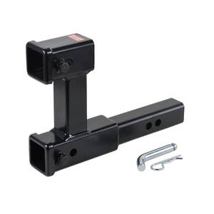 lot 1383 image: REYSUN 864131 Dual Hitch Receiver with 7-12 inch RiseDrop, Receiver Hitch Extension with Hitch Pin & Clip, Fits 2 inch Hitch Receiver