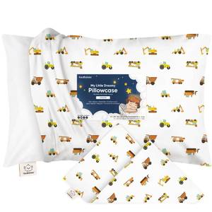 lot 1399 image: KeaBabies Toddler Pillowcase 13x18 - Organic Cotton Toddler Pillowcase for Kids, Boys, Girls,Soft & Durable Cotton Cover for Miniature Sleepy Pillows,Cute Colors,Pillow Sold Separately(Construction)