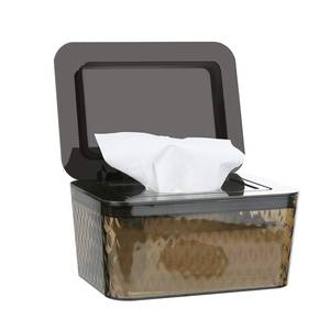 lot 1401 image: Whiidoom Wipes Dispenser, One-Handed Operation Wipe Holder for Baby & Adult, Seal-Designed Wipes Container for Bathroom Keep Diaper Wipes Fresh (Brown)
