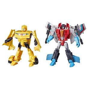 lot 1403 image: Transformers Toys Heroes and Villains Bumblebee and Starscream 2-Pack Action Figures - for Kids Ages 6 and Up, 7-inch (Amazon Exclusive)