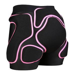 lot 1436 image: 3D Protection Padded Shorts, Hip Butt Tailbone Crash Pad Pants, Impact Protective Gear for Figure Skating Snowboarding Ski Roller Skateboard (Pink, X-Large)