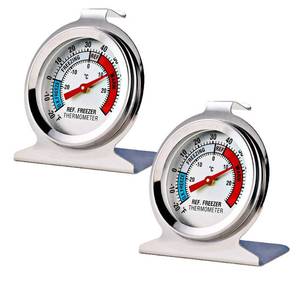 lot 1488 image: 2 Pack Refrigerator Freezer Thermometer Large Dial Analog Thermometer