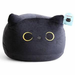 lot 1510 image: WORLD OF PLUSH 29-Inch Jumbo Black Cat Plush Toy Giant Stuffed Animal Pillow, Soft Cuddly Kitty Plushie Gift for Kids, Girls &amp Adults