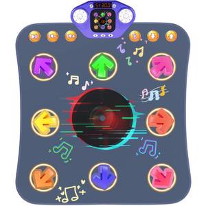 lot 1527 image: Dance Mat Toys for 3-12 Year Old Kids,Bluetooth Dance Pad with Light-Up 8 Keys,Interactive Dance Game with 4 Modes,Non-Slip & Built-in Music,Christmas Birthday Gift for Girls,Boys,Blue