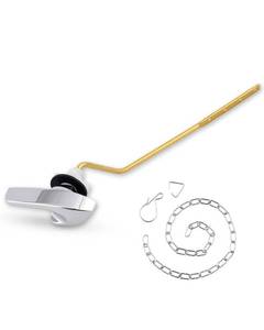 lot 1536 image: iFealClear Universal Toilet Handle Replacement Kit, SideAngle Mount Toilet Flush Handle Compatible with Kohler K-GP30324-CPTOTOAmerican Standard, Stainless Steel Flapper Chain, Chrome