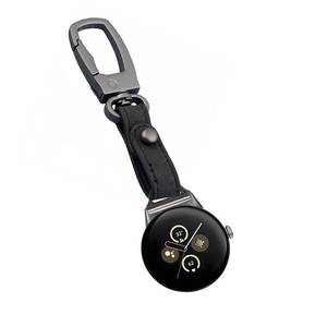 lot 1537 image: HonLanful Necklace Keychain Pendant Compatible with Google Pixel Watch Band for Women Men, Holder Clip for Google Pixel Watch 1, 2, 3 41mm Watch Accessories (black)