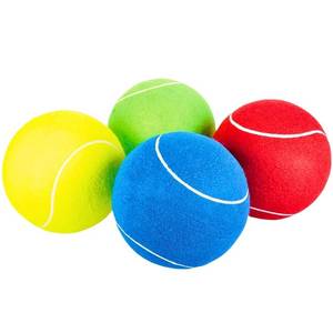 lot 1448 image: Multi-Color Large Tennis Style Balls 4pk
