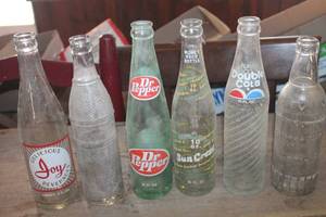 lot 3240 image: Vintage Glass Pop Bottles