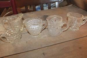 lot 3276 image: Vintage Glass Creamers