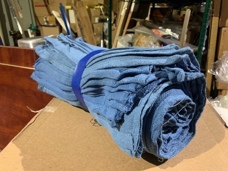 lot 263 image: 20pc Bundle of 24x14 Shop Towels, Blue