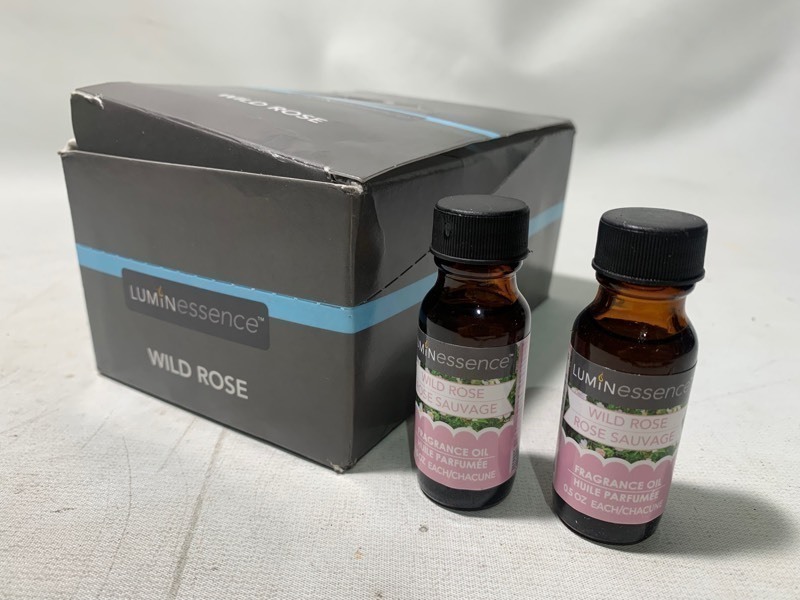 lot 301 image: 1 New Box of 20 Luminessence Wild Rose Essential Fragrance Oils