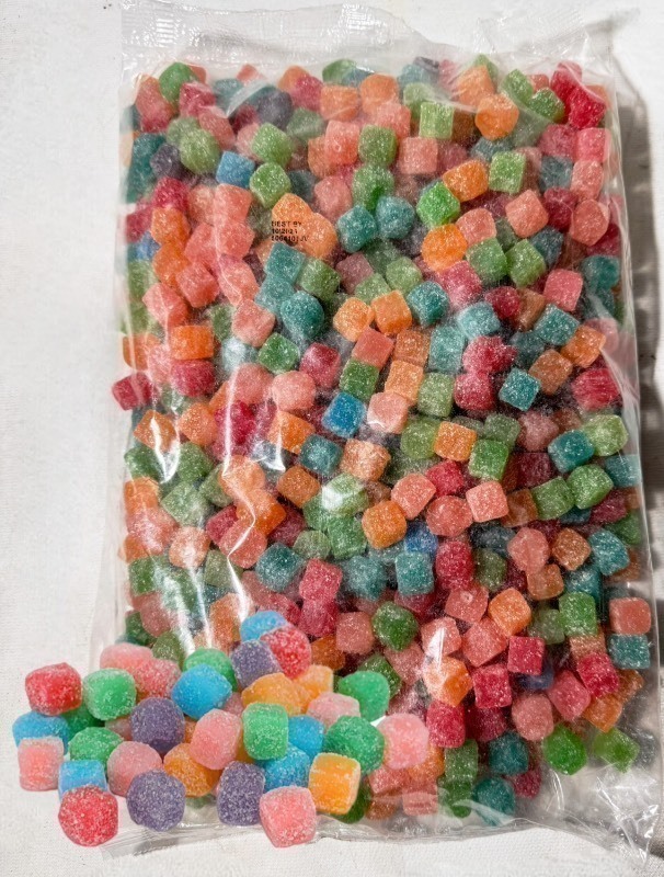 lot 502 image: New 5Lb Bag of WarheadsCubes Perfect BALANCE of Sour, Sweet & Fruity Chewy Candy, Assorted Fruit Flavors (Best by 102026)