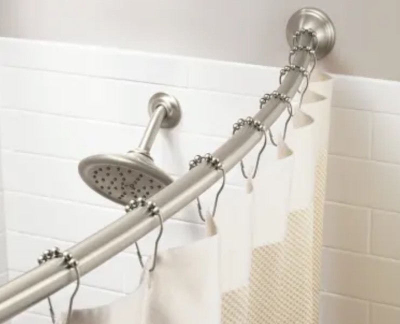 lot 108 image: Dual Mount Curved Rod Adjustable length 50 in to 72 in x 1 in dia
