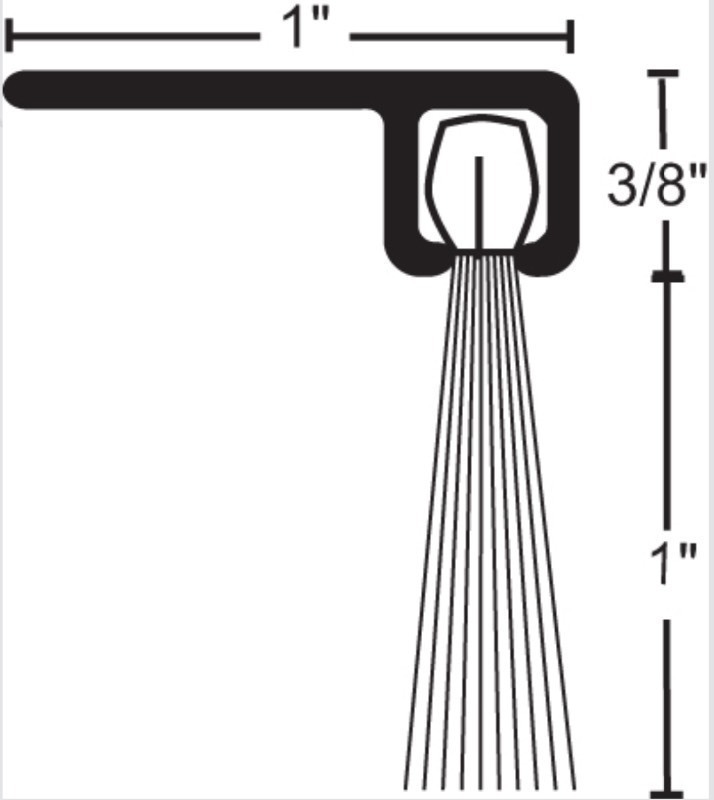 lot 270 image: NGP (National Guard) D648DKB Dark Bronze Aluminum Nylon Brush Door Sweep 39