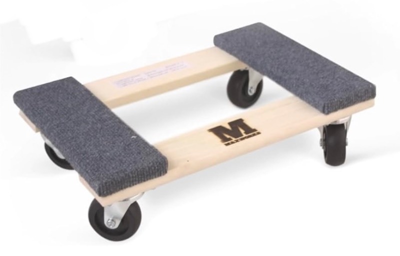lot 23 image: MaxWorks 50856 1320 lbs Capacity Hardwood Furniture Dolly, 18 X 12