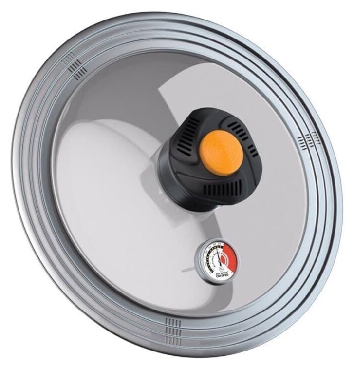 lot 279 image: Air Whirl Crisper Air Fryer Lid for Pots & Pans- Fits 10 to 12 Inch Pots and Pans, Works on Stovetop