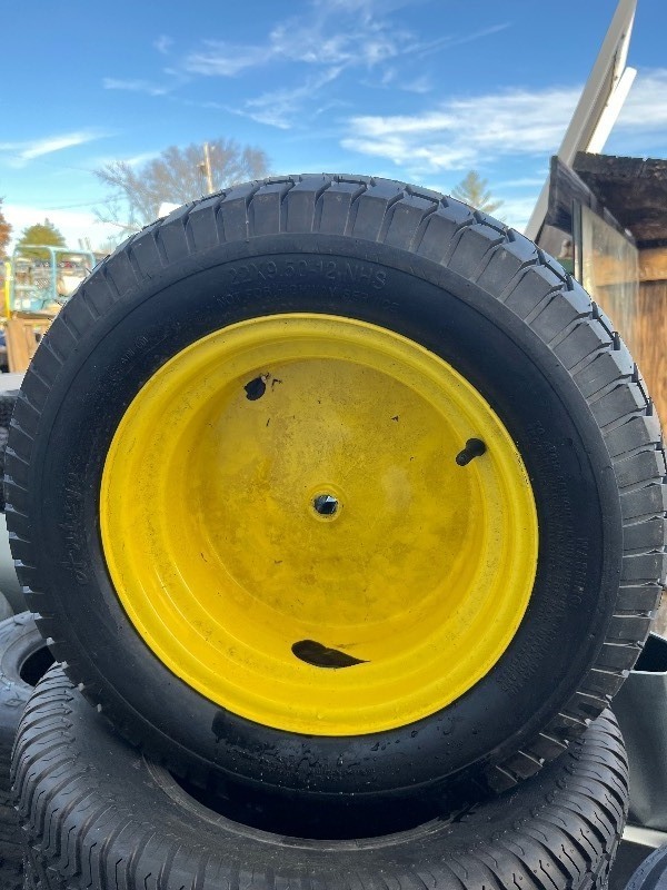 lot 125 image: Antego John Deere 22 x 9.50-12 NHS Tire&Rim Yellow