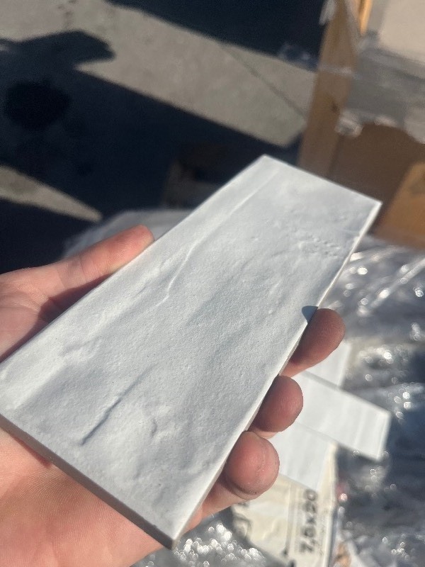 lot 167 image: PROVENZA 60 Pieces of Quality Matte White 3 x 7  Wall Tiles Natural Brick styled - Durable , comes in secondary box