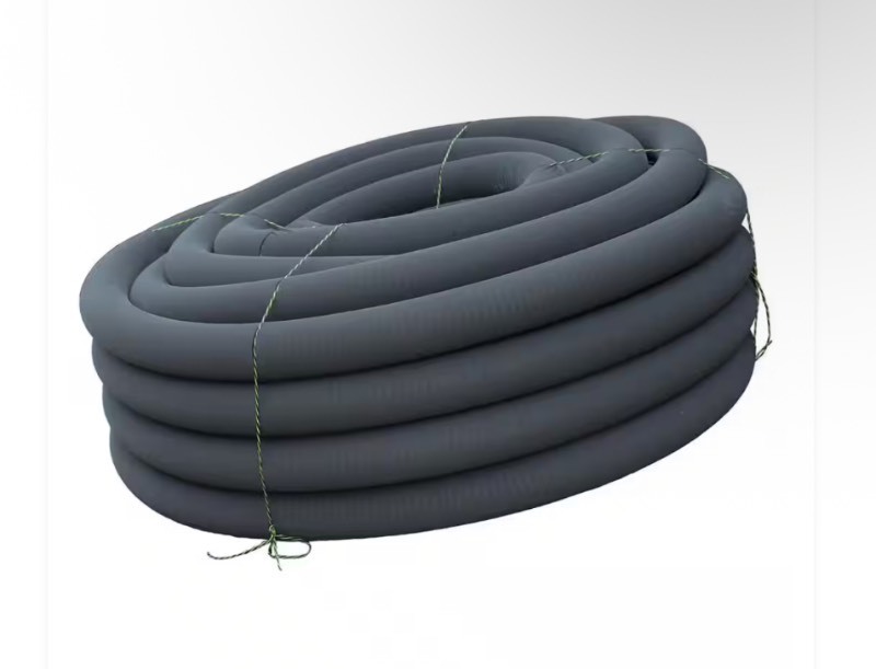 lot 18 image: ADS 4-in x 100-ft Corrugated Perforated Pipe w Filter Sock - Professional Quality Retails $120
