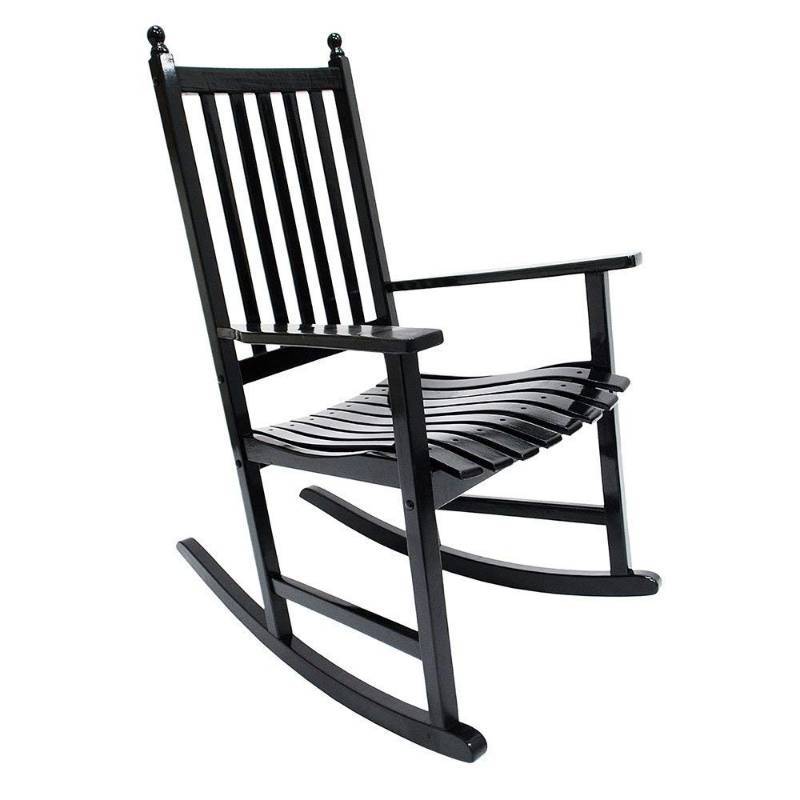 lot 4610 image: Achla Designs Eucalyptus Rocker, Black