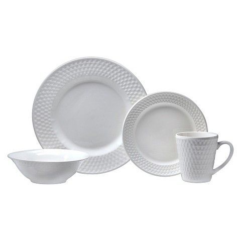 lot 4621 image: Oneida Satin Weave 16-Piece Dinnerware Set � D152916