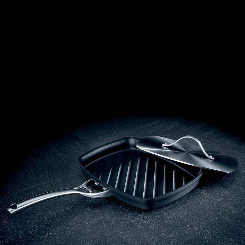 lot 4636 image: Calphalon Contemporary Hard-Anodized Aluminum Nonstick Cookware, Panini Pan and Press