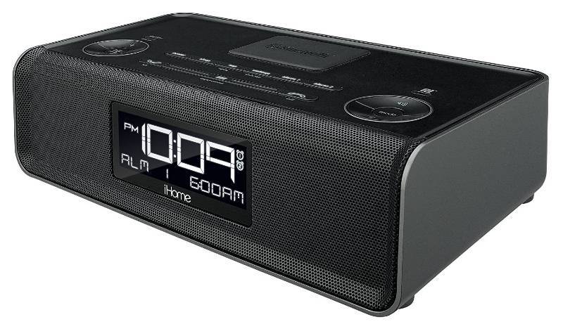 lot 4646 image: iHome iBN43BC Bluetooth Stereo Dual Alarm FM Clock Radio and Speakerphone with USB Charging