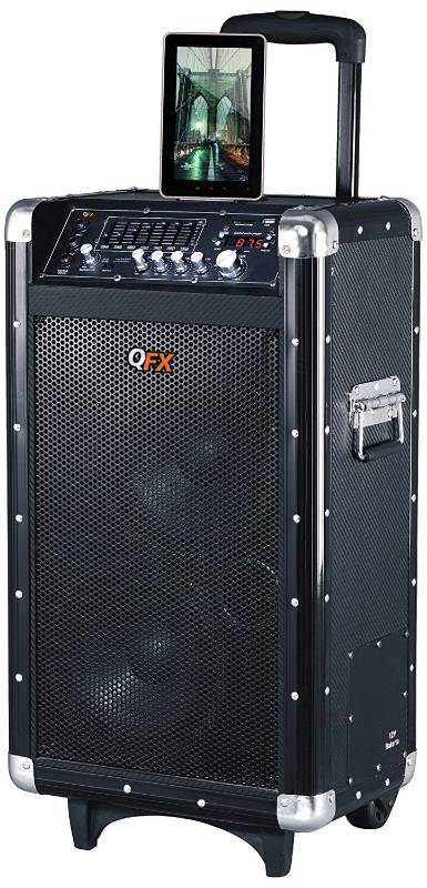 lot 4650 image: QFX PBX-3080BT Portable Battery Powered Bluetooth PA Speaker