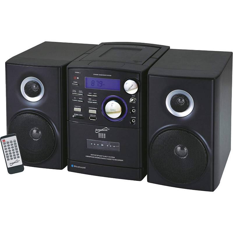 lot 4653 image: Supersonic SC-807 Micro Hi-Fi System - iPod Supported - CD Player, Cassette Recorder - 1 Cassette(s) - AM, FM - CD-DA, MP3 - USB - Remote Control � SC-807