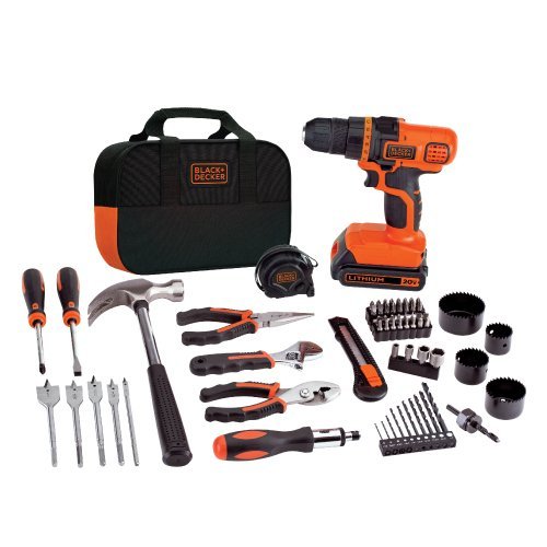 lot 4674 image: BLACKDECKER LDX120PK 20V MAX Cordless Drill and Battery Power Project Kit