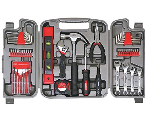 lot 4676 image: Apollo Tools DT9408 53 Piece Household Tool Set with Wrenches, Precision Screwdriver Set and Most Reached for Hand Tools in Storage Case