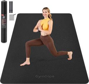 lot 8702 image: $46 Extra Large Yoga Mat 72x48 or 78x57, 14-12 in, TPE Non-Slip