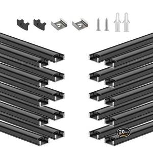 lot 8721 image: $48 BTF-LIGHTING Black LED Aluminum Channel System for 81012mm