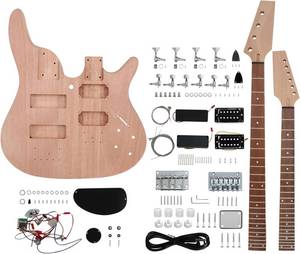 lot 8731 image: $220 Double Neck DIY Guitar & Bass Kit, 64-String, RH