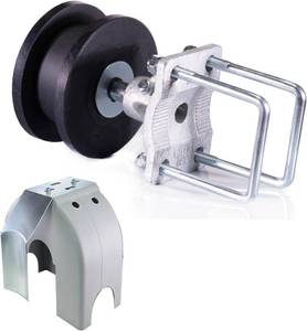 lot 8744 image: $91 Sliding Gate Rollers, Nylon Cantilever, 4 Sq Post Gate Frame