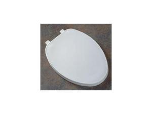 lot 8762 image: Bemis Plastic Toilet Seat, Elongated, 18-716 Bolt to Seat Front