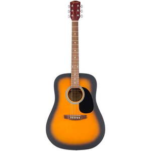 lot 8771 image: $160 Fender FA Series Dreadnought Acoustic Guitar - 2-Color Sunburst