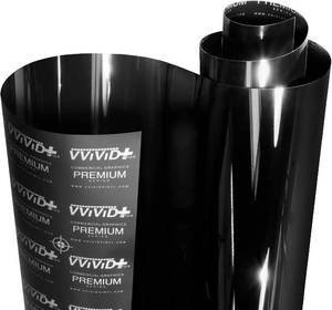 lot 8772 image: $60 VViViD Vinyl Car Wrap Film (6ft x 5ft, Gloss Piano Black)