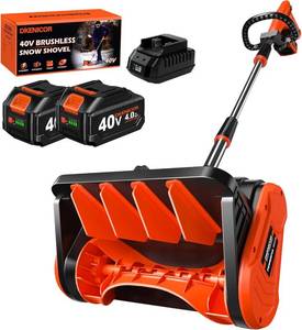 lot 8810 image: $240 40V Cordless Snow Shovel, 13-Inch, 2 Batteries, Quick Charger