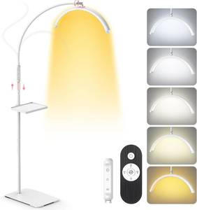lot 8811 image: $58 LIONVISON Half Moon Lash Light 6500K LED Ring Light w Tray