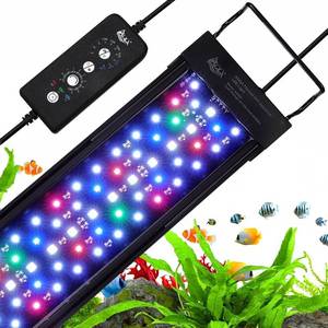 lot 8826 image: $50 AQQA LED Aquarium Light, 247 Mode, Fits 24-32 Inch Fish Tank