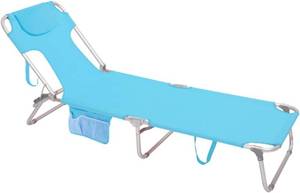 lot 8841 image: $90 SUNNYFEEL Beach Chair, Foldable Tanning Chair with Face Hole