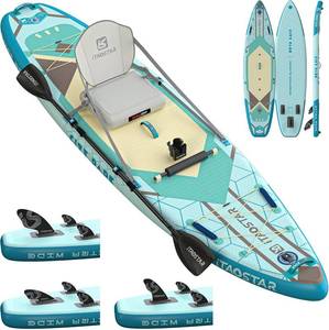 lot 8853 image: $290 City Park 12 35 Extra Wide Inflatable Paddle Board with Seat