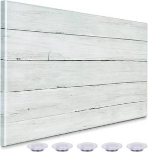 lot 8861 image: $48 Wooden Planks Print Magnetic Dry Erase Board, 30x20 in, Frameless