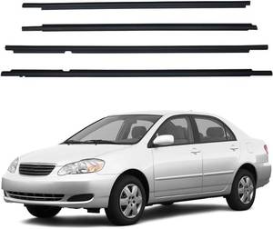 lot 8864 image: 4pcs Seals Weatherstrip Trim for Toyota Corolla 2004-2008 4-Door