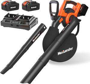 lot 8867 image: $200 MAXLANDER Cordless Leaf Blower & Vacuum with Bag, 3-in-1