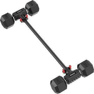 lot 8875 image: $76 SEWD Dumbbell Converter Turn Dumbbells into Barbell Set, 220 lb