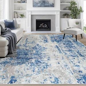 lot 8876 image: $119 8x10 Area Rug - Washable Abstract Non-Slip Indoor Carpet